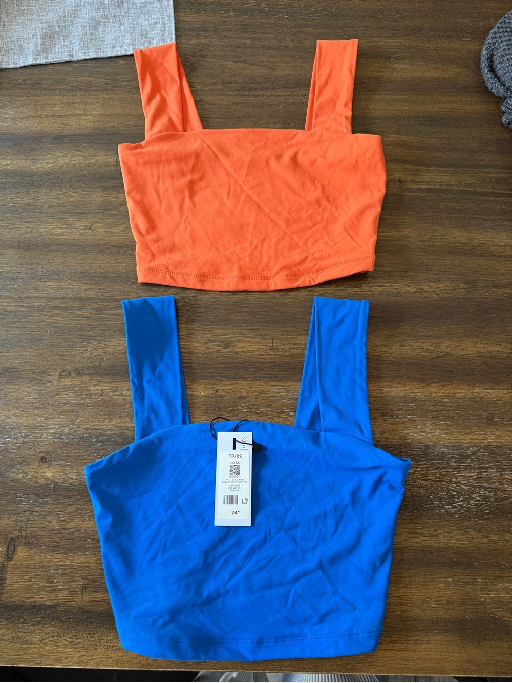 Dynamite Royal Blue & Orange Crop Tank Duo